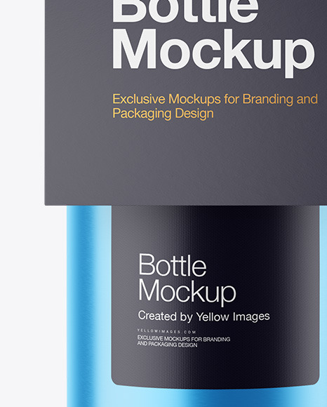 Metallic Bottle w/ Paper Label Mockup Metallic Bottle w/ Paper Label Mockup