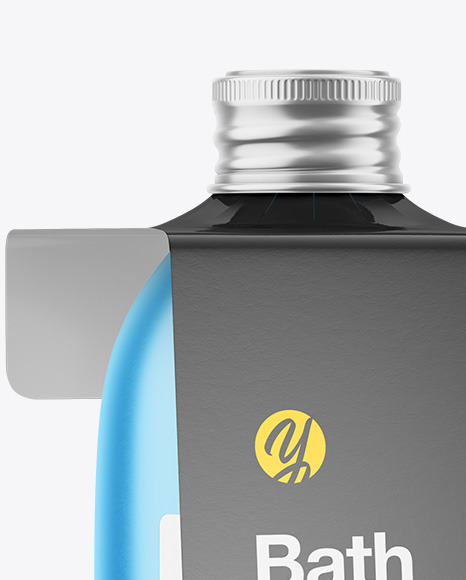 Metallic Bottle w  Glossy Label Mockup PSD #7