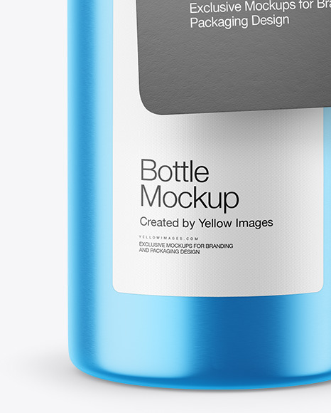 Metallic Bottle w  Glossy Label Mockup PSD #5