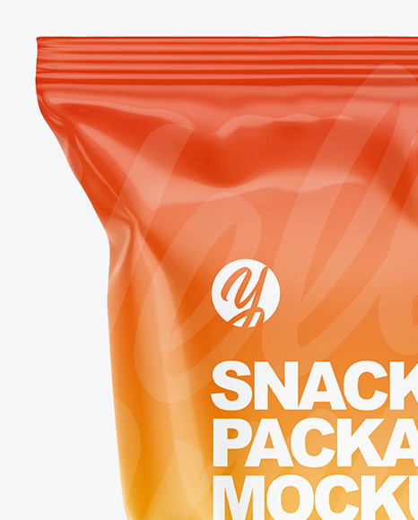 Glossy Snack Package Mockup PSD #1