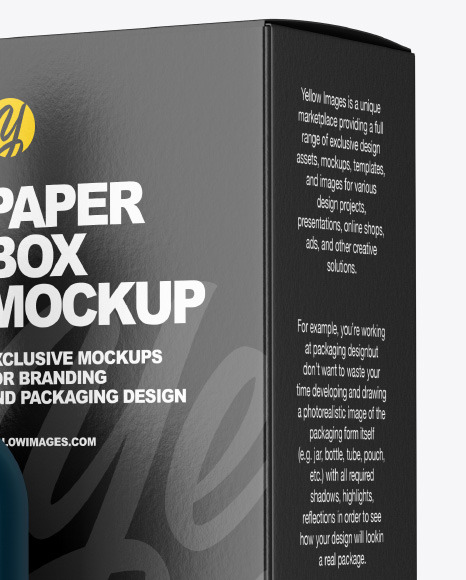 Glossy Dropper Bottle w  Paper Box Mockup PSD #5