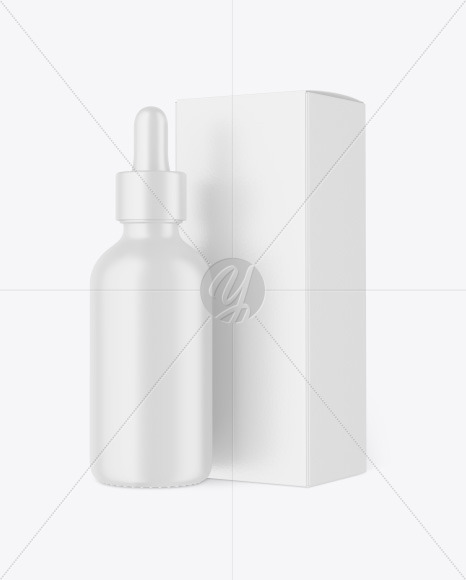 Matte Dropper Bottle w  Paper Box Mockup PSD #3