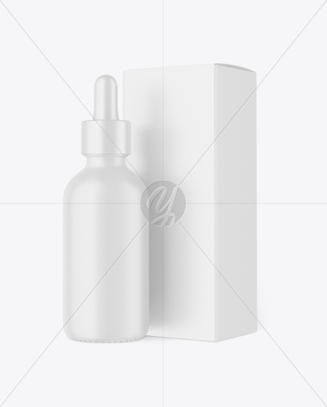 Ceramic Dropper Bottle w  Paper Box Mockup PSD #3