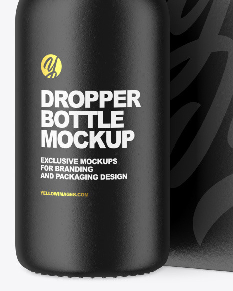 Ceramic Dropper Bottle w  Paper Box Mockup PSD #1