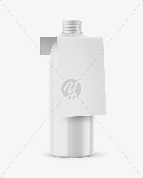 Popular Glossy Bottle with Paper Label Mockup