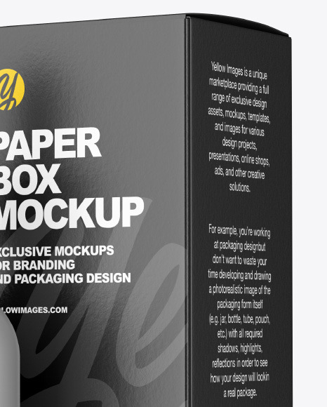 Clear Glass Dropper Bottle w/ Paper Box Mockup cosmetic 96710