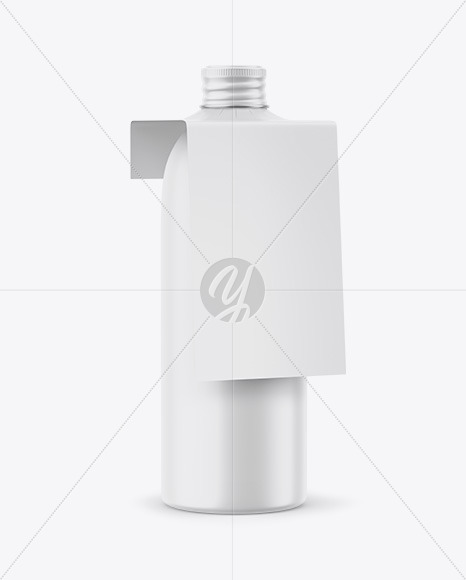 Matte Bottle with Paper Label Mockup PSD #3
