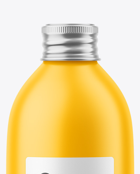 Matte Bottle with Paper Label Mockup PSD #2