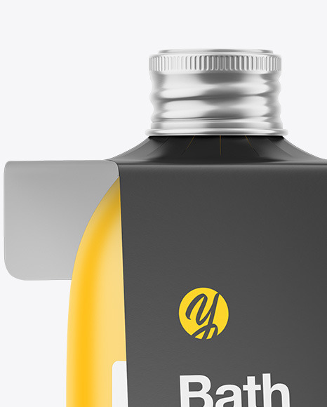 Matte Bottle with Paper Label Mockup PSD #7