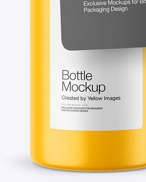 Matte Bottle with Paper Label Mockup PSD #5