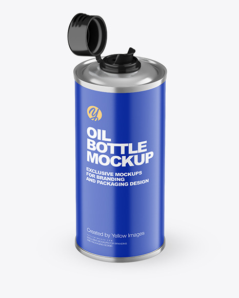 Olive OIl Tin Can w/ Matte Finish Mockup