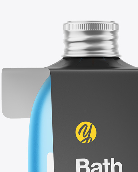 Metallic Bottle with Paper Label Mockup PSD #7