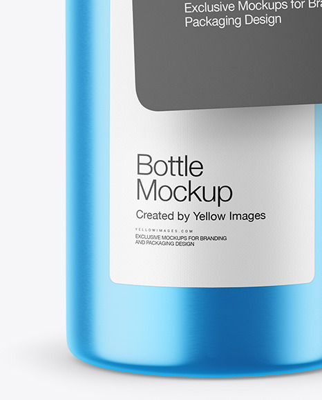 Metallic Bottle with Paper Label Mockup PSD #5
