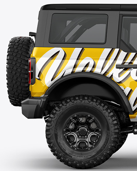 Off Road SUV Mockup   Side View PSD #1