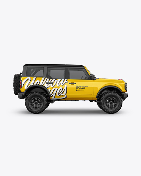 Off Road SUV Mockup   Side View PSD #7