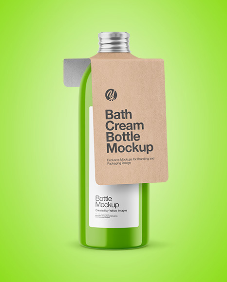 Glossy Bottle w  Kraft Label Mockup PSD #6