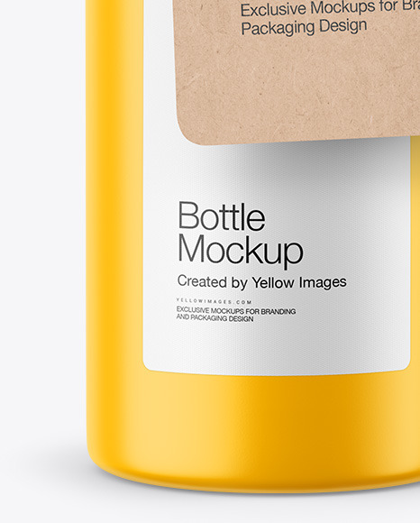 Matte Bottle w  Kraft Label Mockup PSD #5