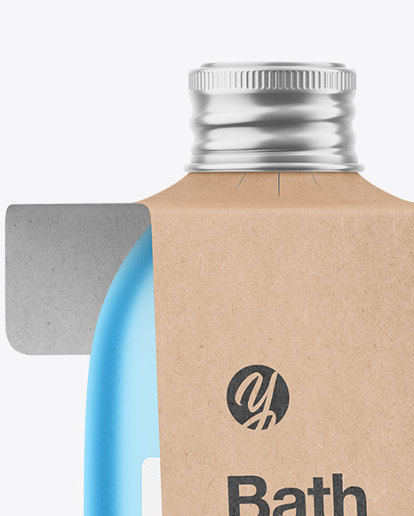 Metallic Bottle w  Kraft Label Mockup PSD #7