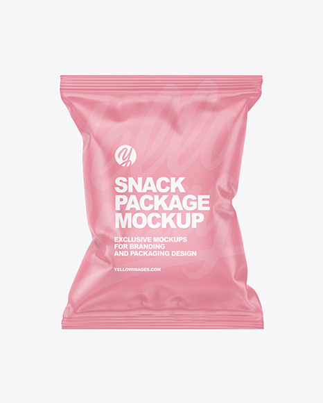 Matte Snack Package Mockup PSD #2