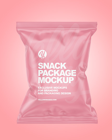 Matte Snack Package Mockup PSD #7