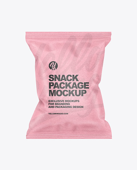 Kraft Paper Snack Package Mockup PSD #3