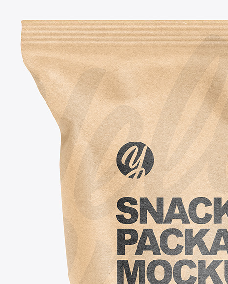 Kraft Paper Snack Package Mockup PSD #4