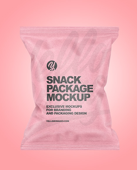 Kraft Paper Snack Package Mockup PSD #6