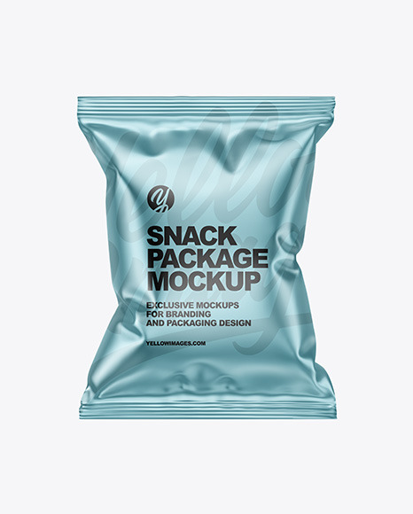 Metallic Snack Package Mockup PSD #2