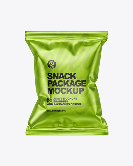 Metallic Snack Package Mockup PSD #3