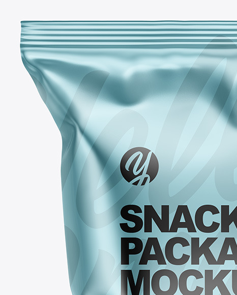 Metallic Snack Package Mockup PSD #4