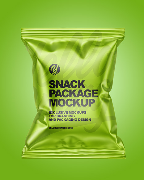 Metallic Snack Package Mockup PSD #6