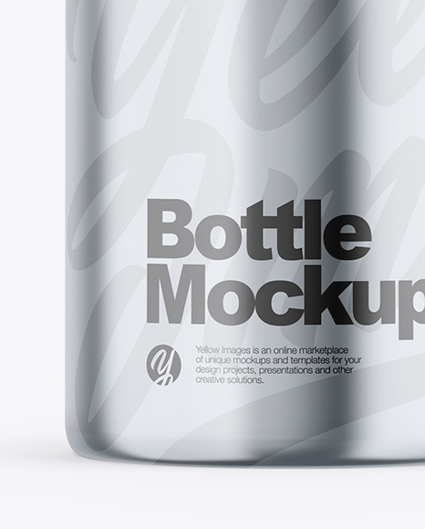 Glossy Metallic Bottle Mockup PSD #6