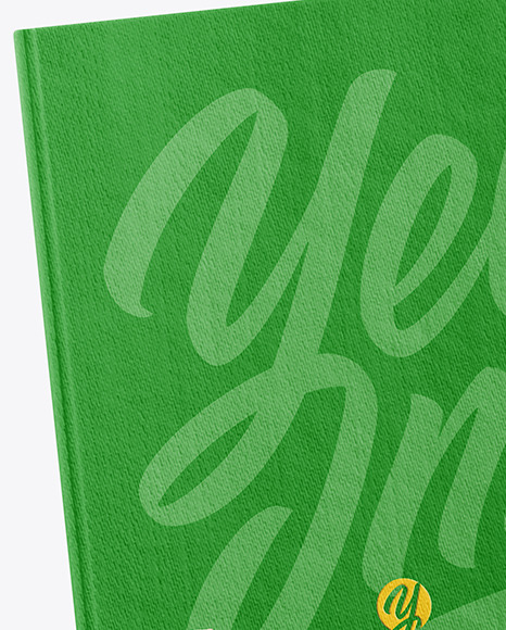 Fabric Hardcover Book in a Hand Mockup PSD #5