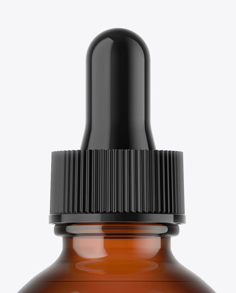Amber Glass Dropper Bottle Mockup PSD #2