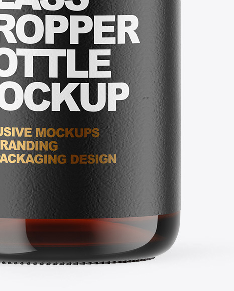 Amber Glass Dropper Bottle Mockup PSD #6