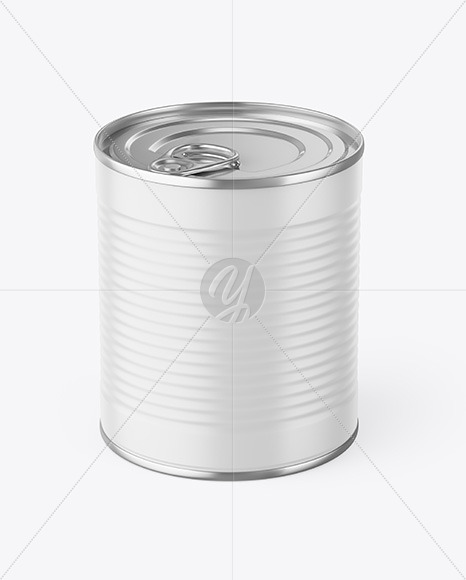 Tin Can With Pull Tab   Matte Finish Mockup PSD #3