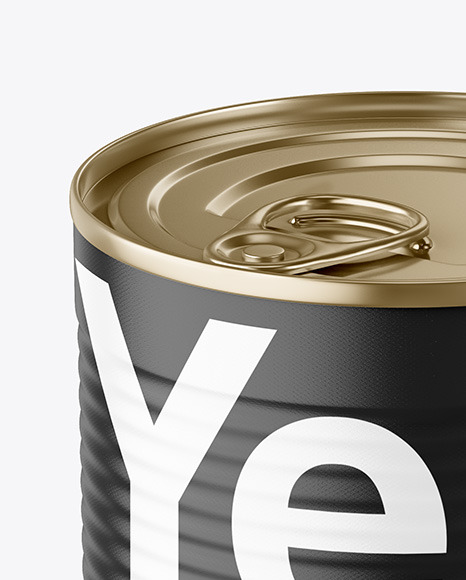 Tin Can With Pull Tab   Matte Finish Mockup PSD #1