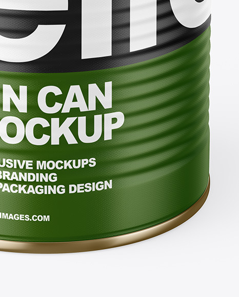 Tin Can With Pull Tab   Matte Finish Mockup PSD #6
