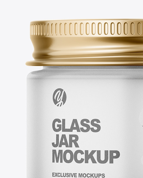 60ml Frosted Glass Jar w/ Metallic Cap Mockup 60ml Frosted Glass Jar w/ Metallic Cap Mockup