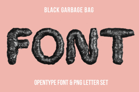 Black Garbage Bag Font