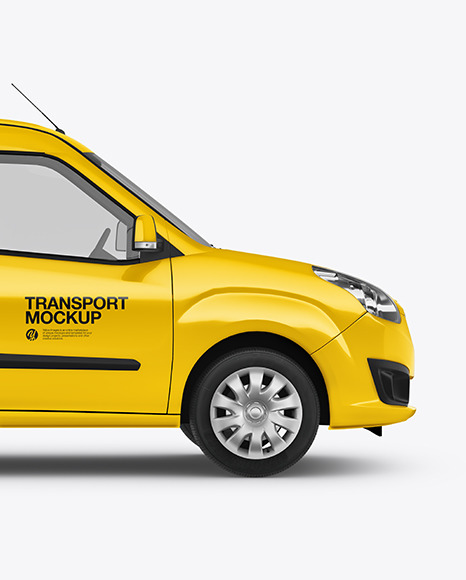 Panel Van Mockup   Side View PSD #4