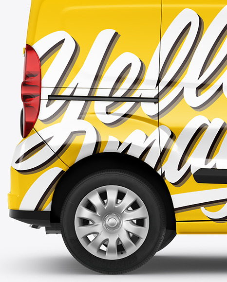 Panel Van Mockup   Side View PSD #1