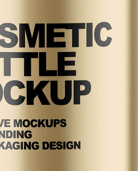 Metallic Cosmetic Bottle Mockup PSD #3