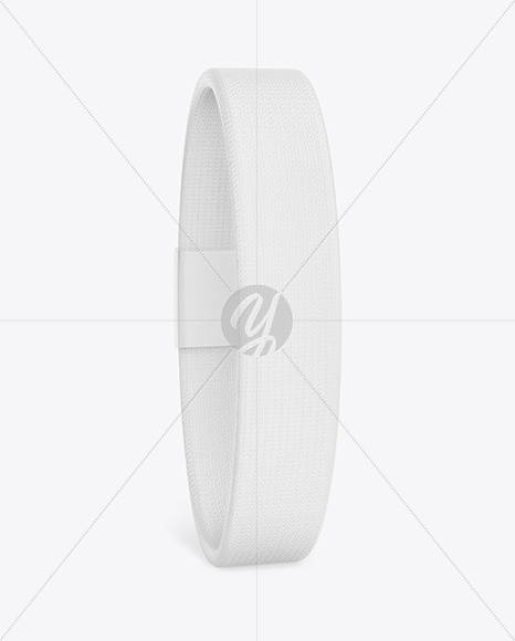 Textile Fabric Wristband Mockup PSD #1