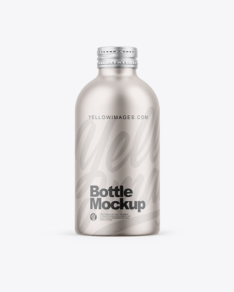Matte Metallic Bottle Mockup