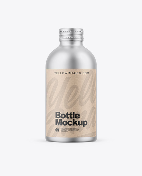 Matte Metallic Bottle Mockup PSD #2