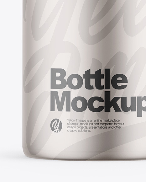 Matte Metallic Bottle Mockup PSD #6