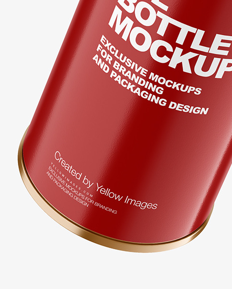Olive Oil Tin Can w  Glossy Finish Mockup PSD #6