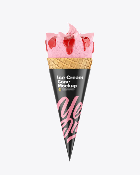 Ice Cream Cone Mockup
