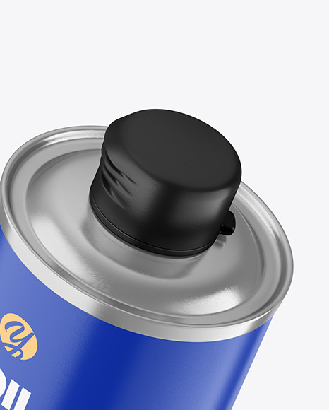 Olive Oil Tin Can w  Matte Finish Mockup PSD #1